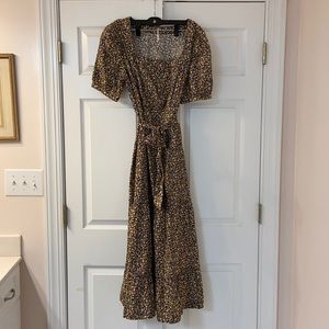 Free People tiered puff sleeve maxi dress